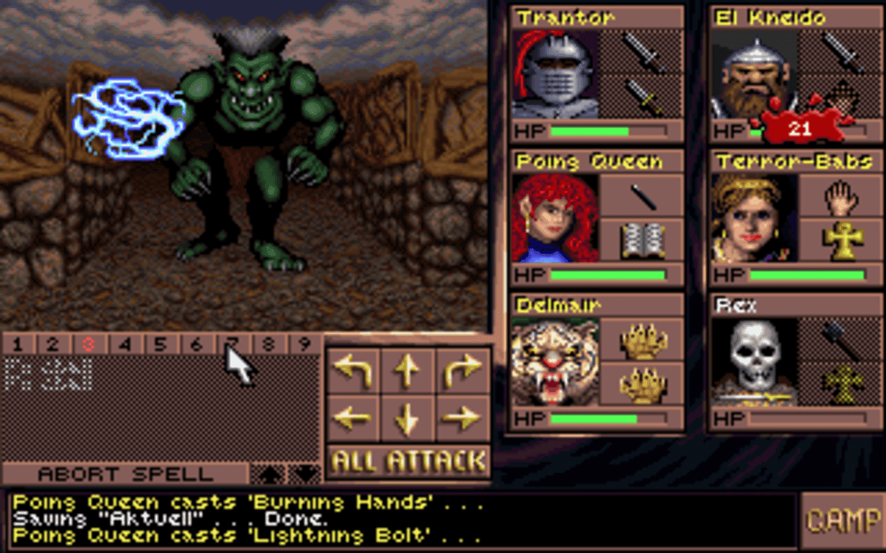 Gameplay screen of Eye of the Beholder III: Assault on Myth Drannor (8/8) Gameplay screen of Eye of the Beholder III: Assault on Myth Drannor (8/8)