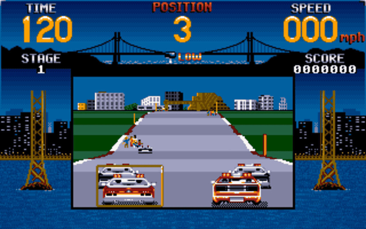 Gameplay screen of Cisco Heat: All American Police Car Race (1/8) Gameplay screen of Cisco Heat: All American Police Car Race (1/8)