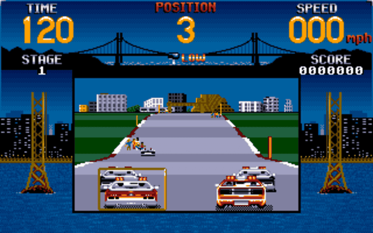 Gameplay screen of Cisco Heat: All American Police Car Race (1/8) Gameplay screen of Cisco Heat: All American Police Car Race (1/8)