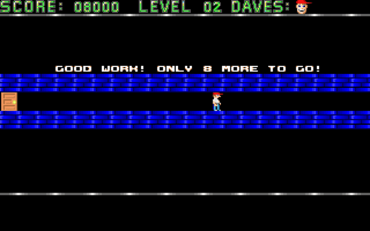 Gameplay screen of Dangerous Dave (1/4) Gameplay screen of Dangerous Dave (1/4)