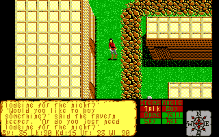 Gameplay screen of The Faery Tale Adventure: Book I (3/8) Gameplay screen of The Faery Tale Adventure: Book I (3/8)