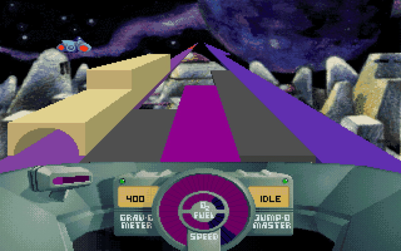 Gameplay screen of SkyRoads (2/8) Gameplay screen of SkyRoads (2/8)