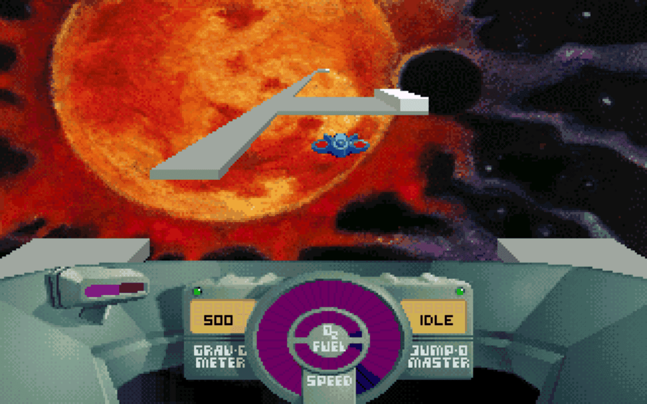 Gameplay screen of SkyRoads (6/8) Gameplay screen of SkyRoads (6/8)
