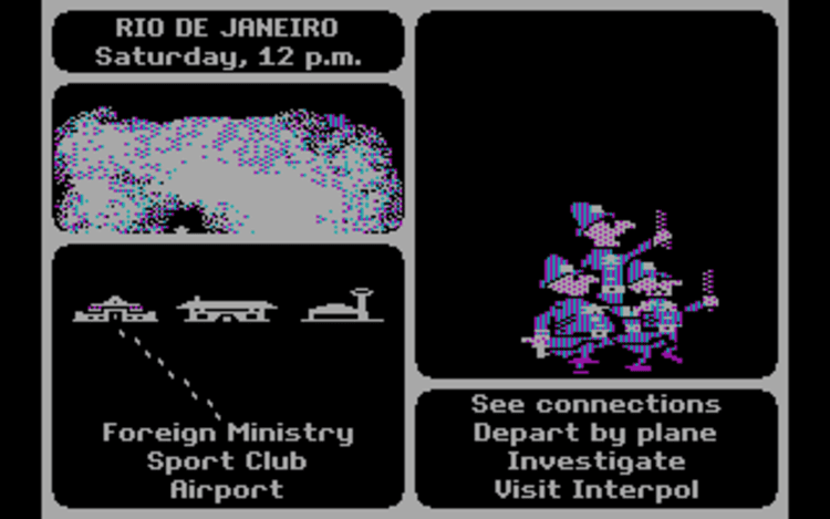 Gameplay screen of Where in the World Is Carmen Sandiego? (4/8) Gameplay screen of Where in the World Is Carmen Sandiego? (4/8)