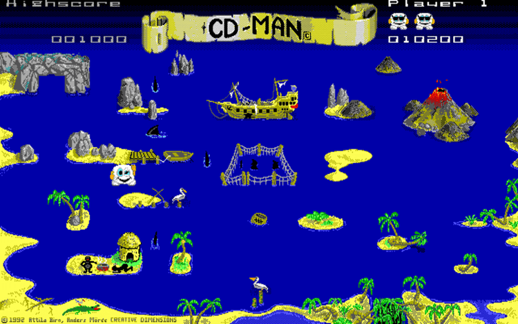 Gameplay screen of CD-Man (3/8) Gameplay screen of CD-Man (3/8)