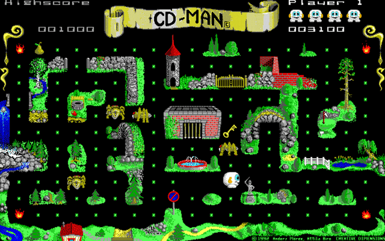 Gameplay screen of CD-Man (1/8) Gameplay screen of CD-Man (1/8)
