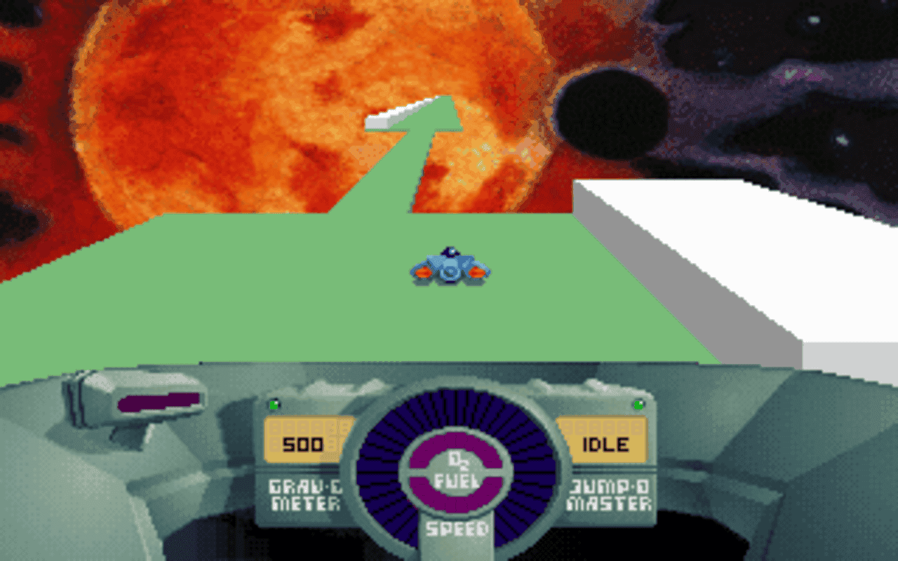 Gameplay screen of SkyRoads (1/8) Gameplay screen of SkyRoads (1/8)