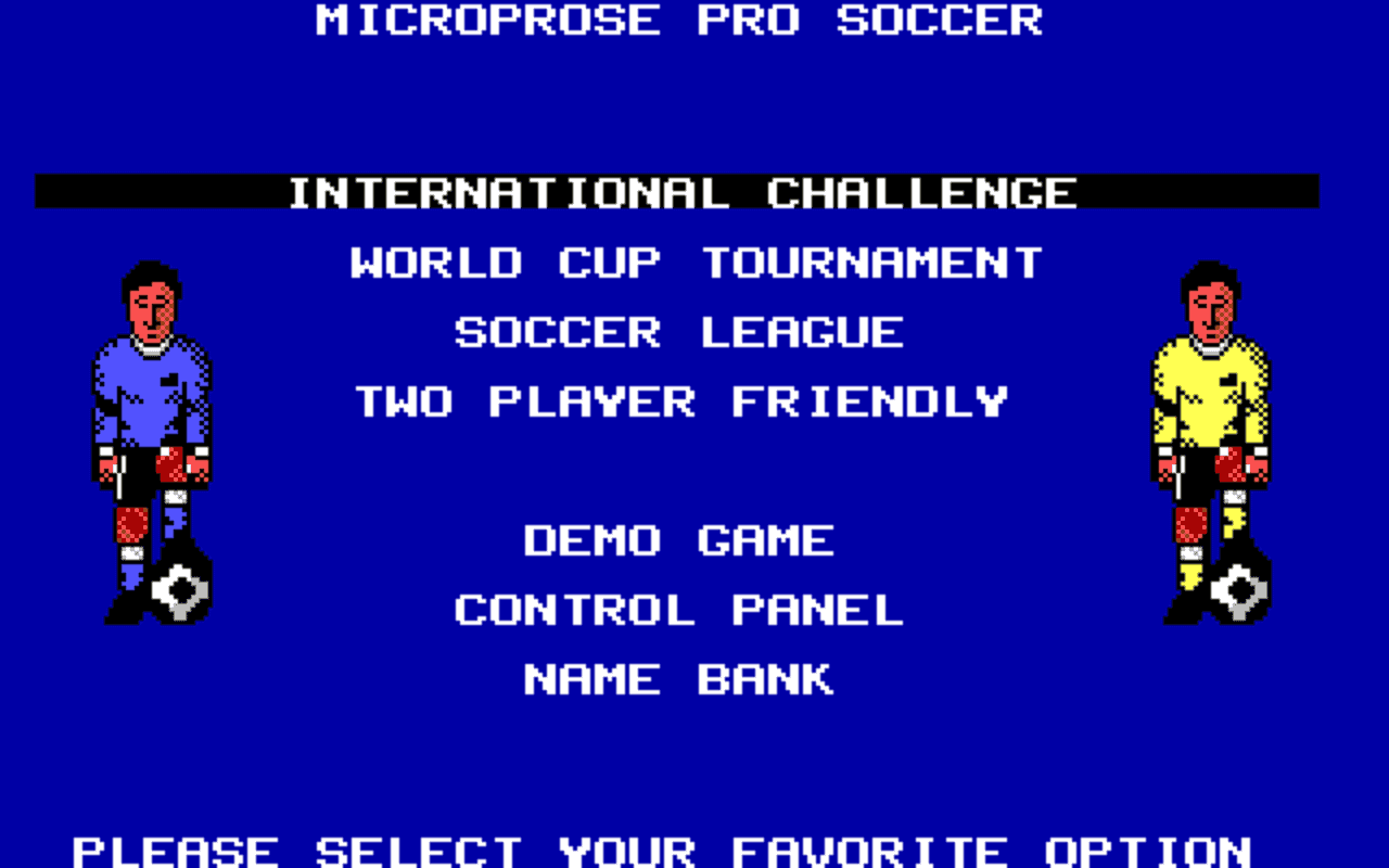 Gameplay screen of Keith Van Eron's Pro Soccer (1/8) Gameplay screen of Keith Van Eron's Pro Soccer (1/8)