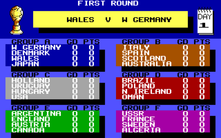 Gameplay screen of Keith Van Eron's Pro Soccer (5/8) Gameplay screen of Keith Van Eron's Pro Soccer (5/8)