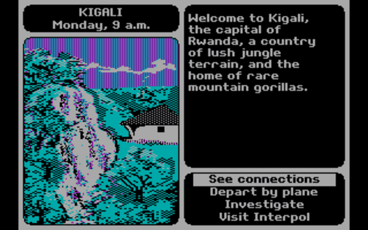 Gameplay screen of Where in the World Is Carmen Sandiego? (3/8) Gameplay screen of Where in the World Is Carmen Sandiego? (3/8)