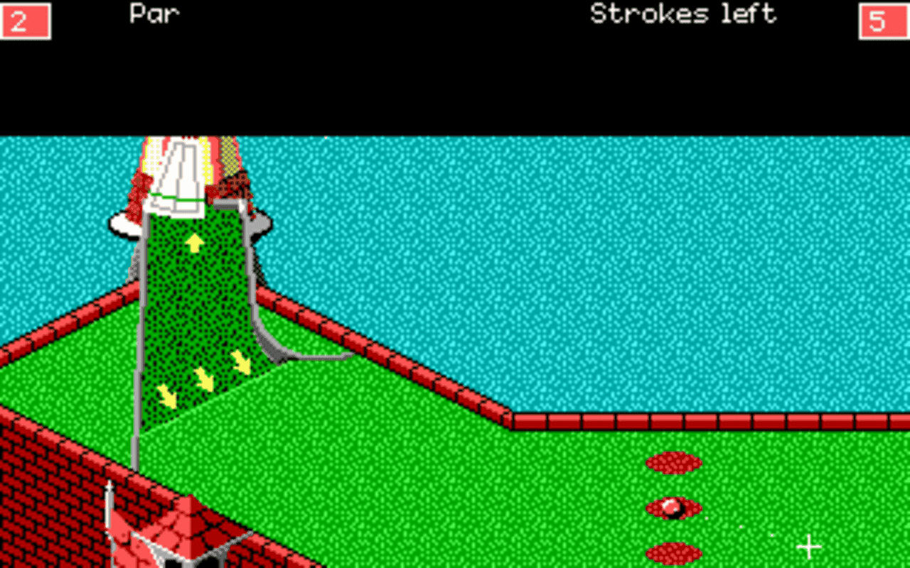 Gameplay screen of Will Harvey's Zany Golf (8/8) Gameplay screen of Will Harvey's Zany Golf (8/8)