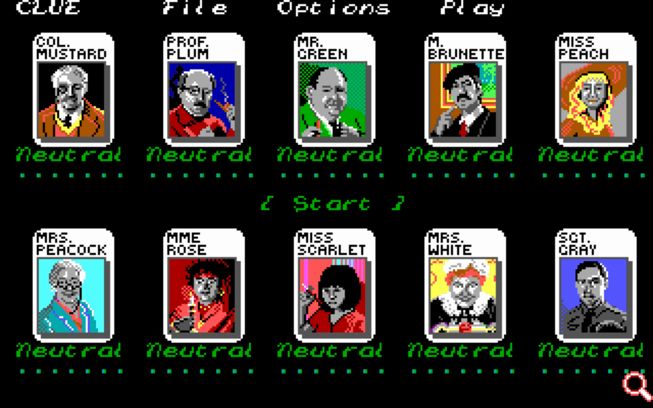Gameplay screen of Clue: Master Detective (2/4) Gameplay screen of Clue: Master Detective (2/4)