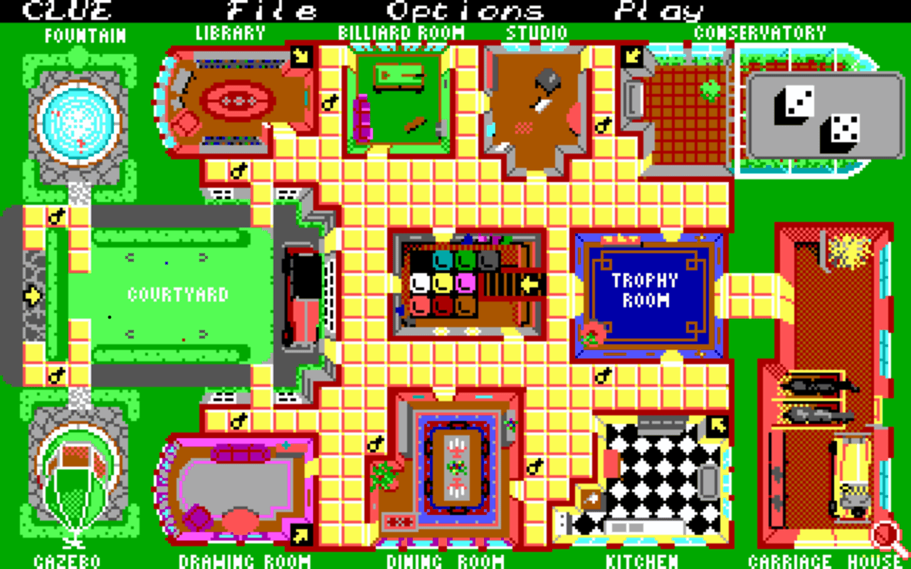 Gameplay screen of Clue: Master Detective (3/4) Gameplay screen of Clue: Master Detective (3/4)