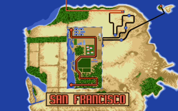 Gameplay screen of Cisco Heat: All American Police Car Race (5/8) Gameplay screen of Cisco Heat: All American Police Car Race (5/8)