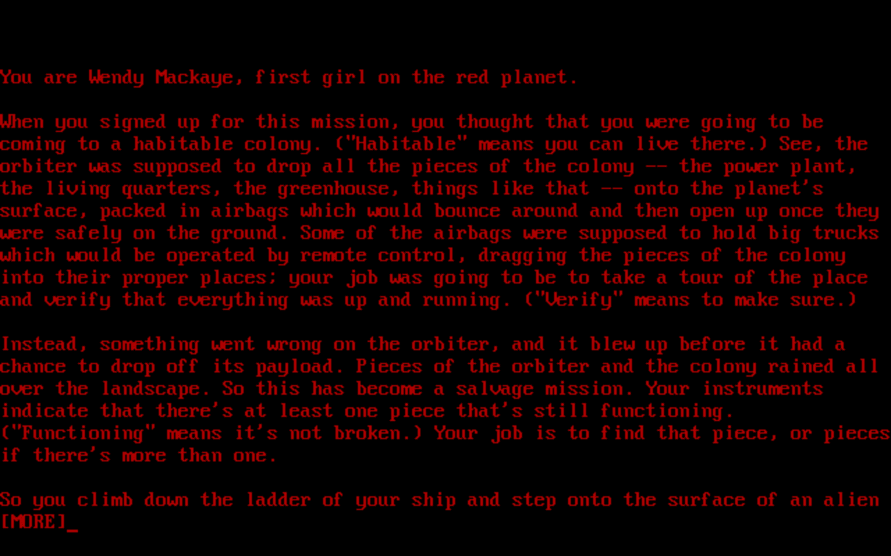Gameplay screen of Photopia (3/4) Gameplay screen of Photopia (3/4)