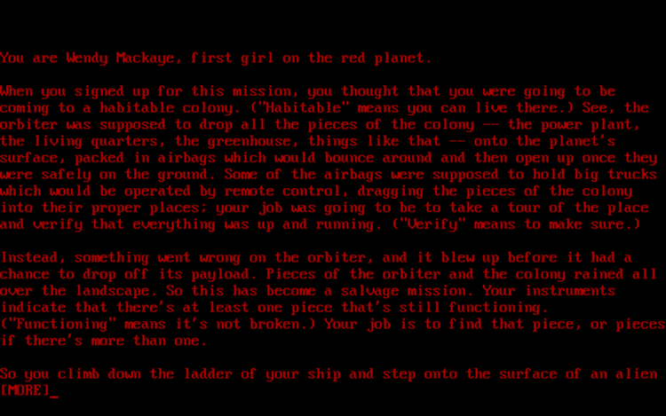 Gameplay screen of Photopia (3/4) Gameplay screen of Photopia (3/4)