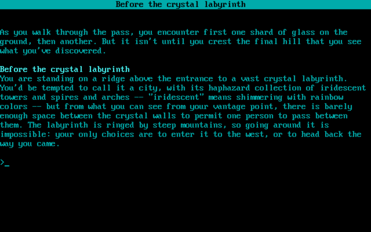 Gameplay screen of Photopia (4/4) Gameplay screen of Photopia (4/4)