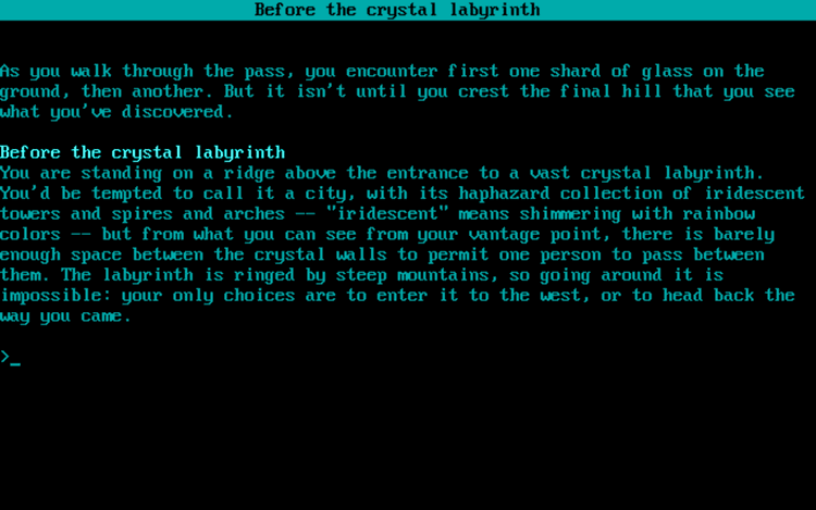 Gameplay screen of Photopia (4/4) Gameplay screen of Photopia (4/4)