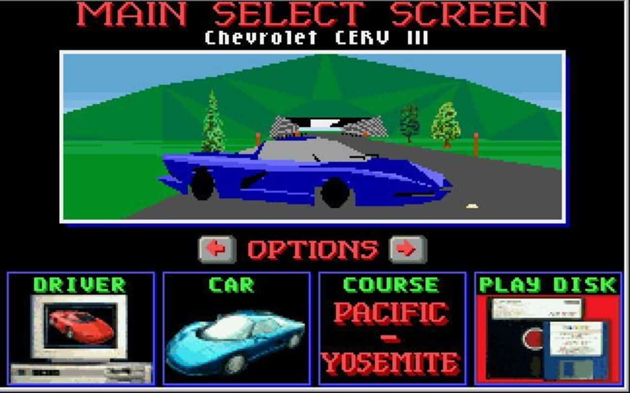 Gameplay screen of Test Drive III: The Passion (1/8) Gameplay screen of Test Drive III: The Passion (1/8)