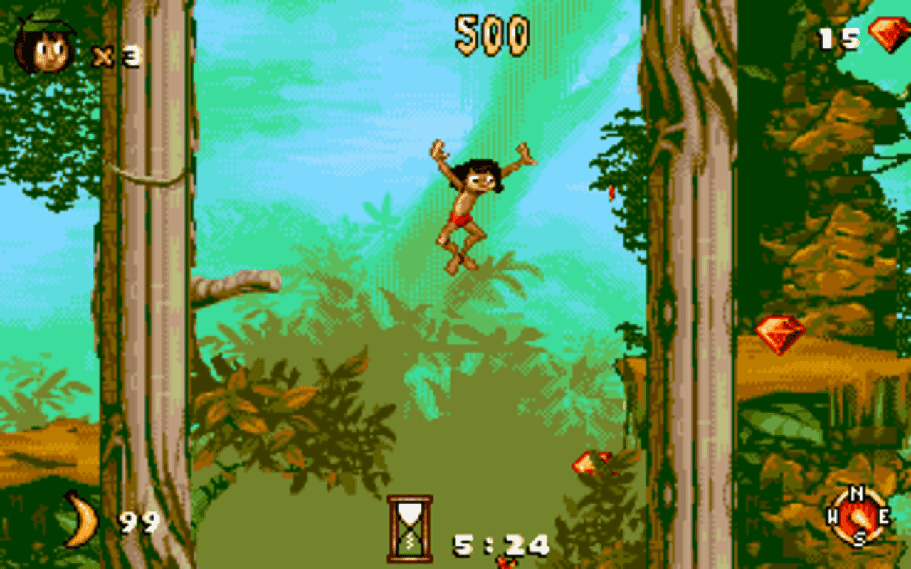Gameplay screen of Disney's The Jungle Book (4/8) Gameplay screen of Disney's The Jungle Book (4/8)