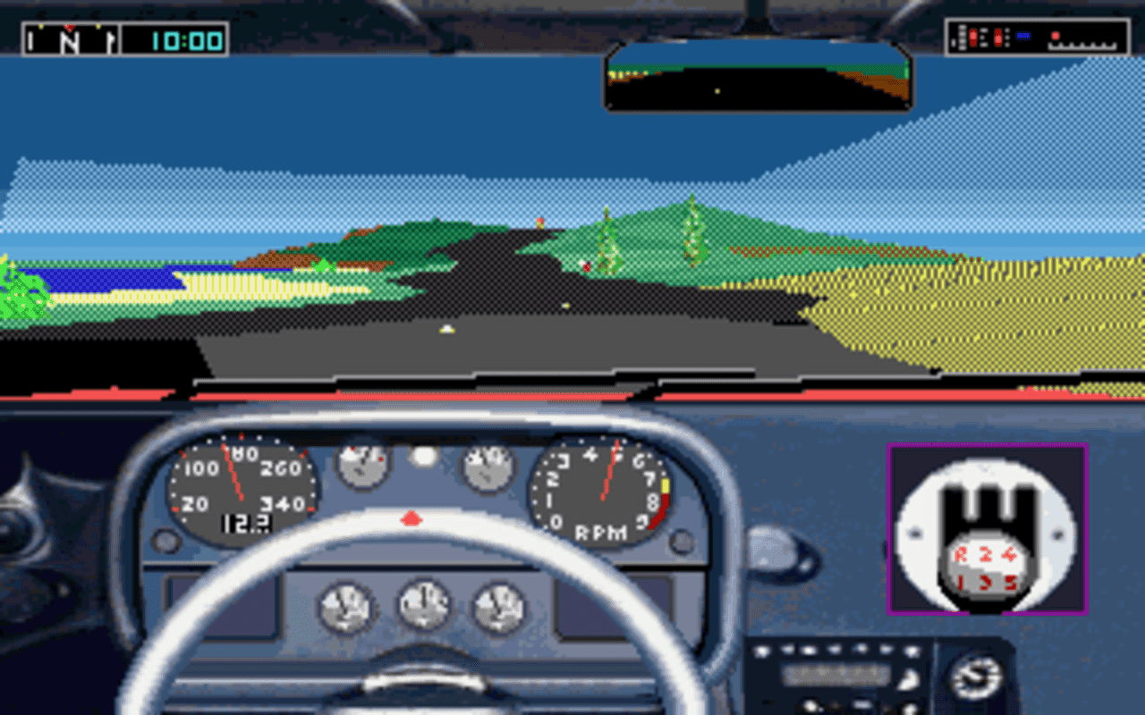 Gameplay screen of Test Drive III: The Passion (4/8) Gameplay screen of Test Drive III: The Passion (4/8)