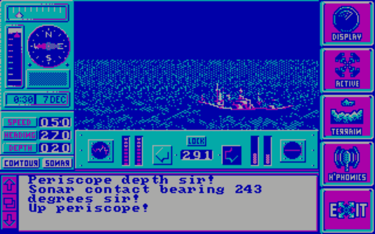 Gameplay screen of The Hunt for Red October (1/4) Gameplay screen of The Hunt for Red October (1/4)
