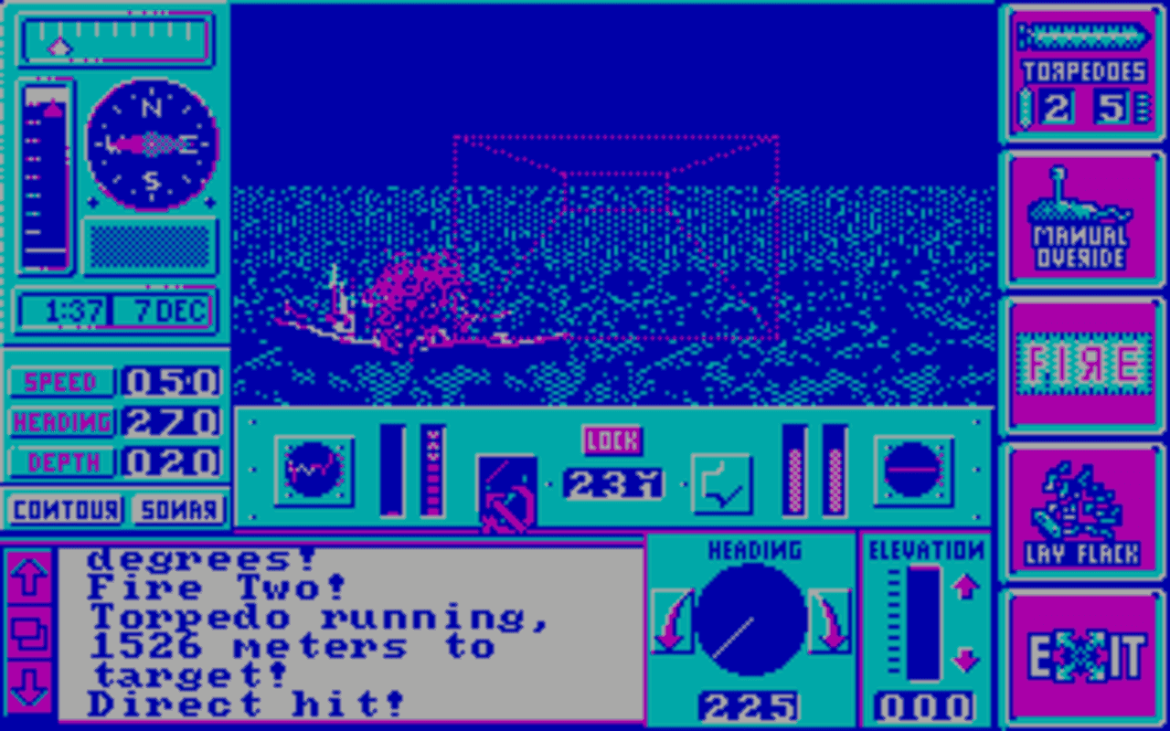 Gameplay screen of The Hunt for Red October (3/4) Gameplay screen of The Hunt for Red October (3/4)