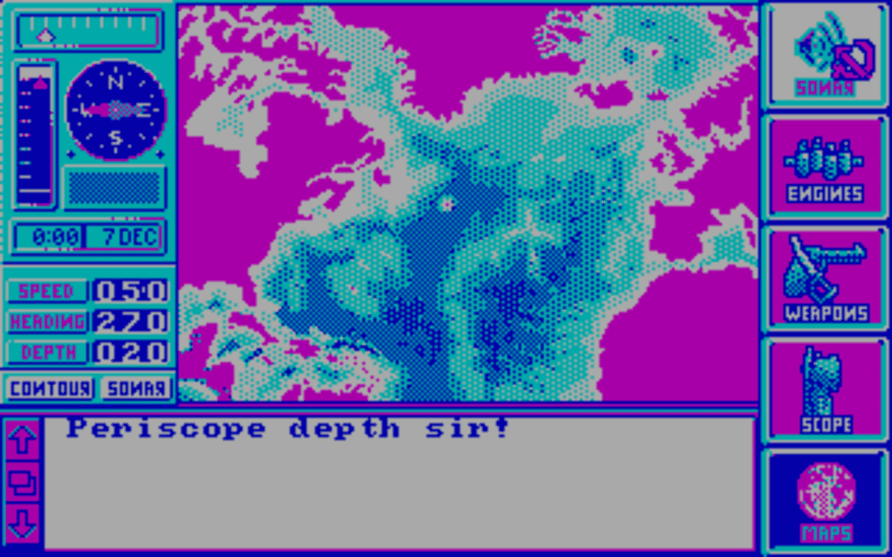 Gameplay screen of The Hunt for Red October (2/4) Gameplay screen of The Hunt for Red October (2/4)