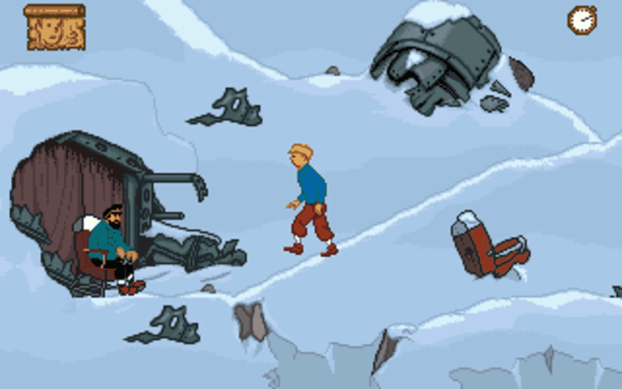 Gameplay screen of Tintin in Tibet (3/8) Gameplay screen of Tintin in Tibet (3/8)