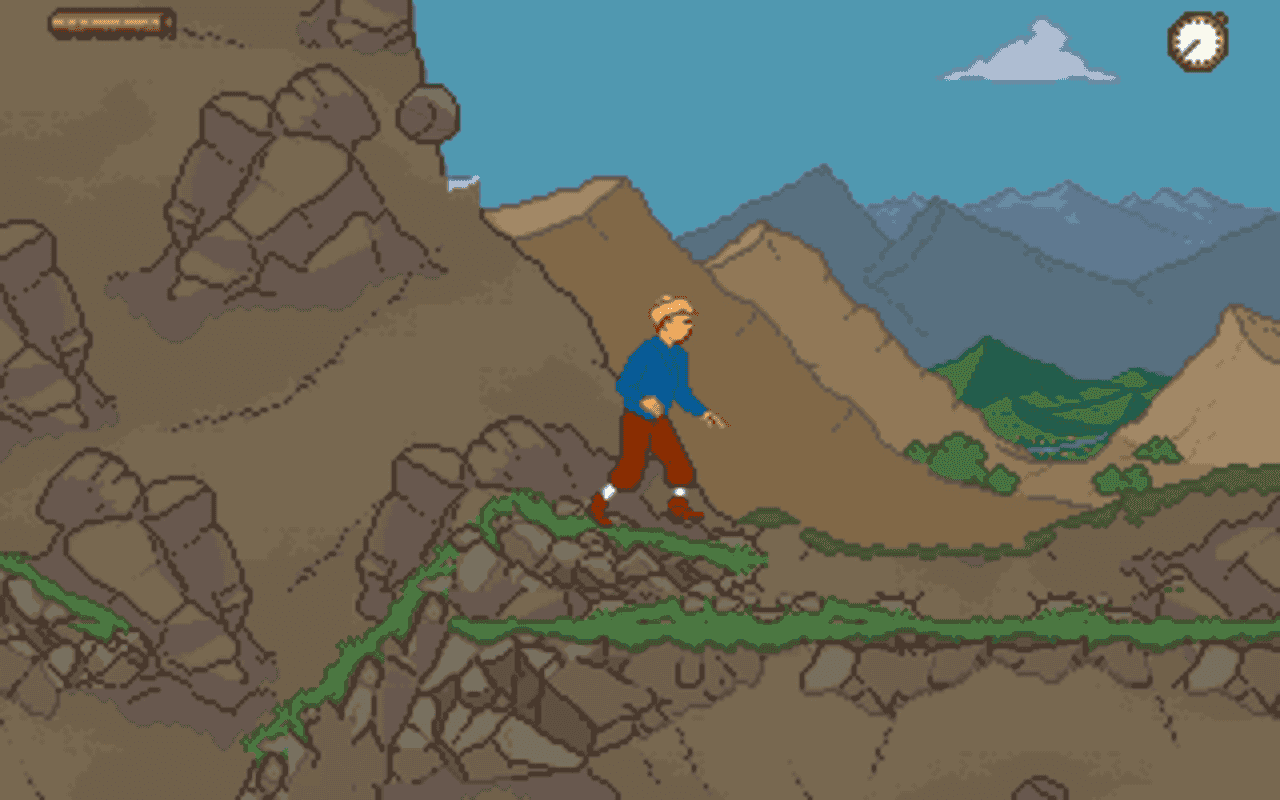 Gameplay screen of Tintin in Tibet (1/8) Gameplay screen of Tintin in Tibet (1/8)
