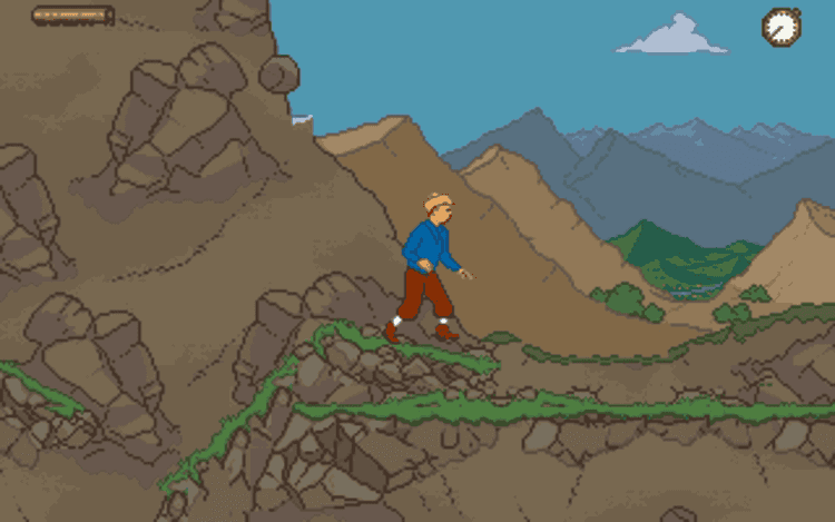 Gameplay screen of Tintin in Tibet (1/8) Gameplay screen of Tintin in Tibet (1/8)