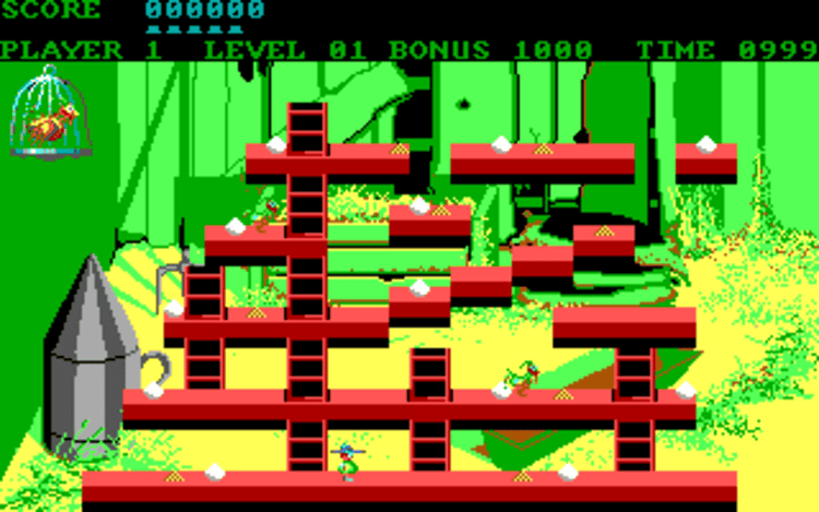 Gameplay screen of Chuckie Egg (3/4) Gameplay screen of Chuckie Egg (3/4)