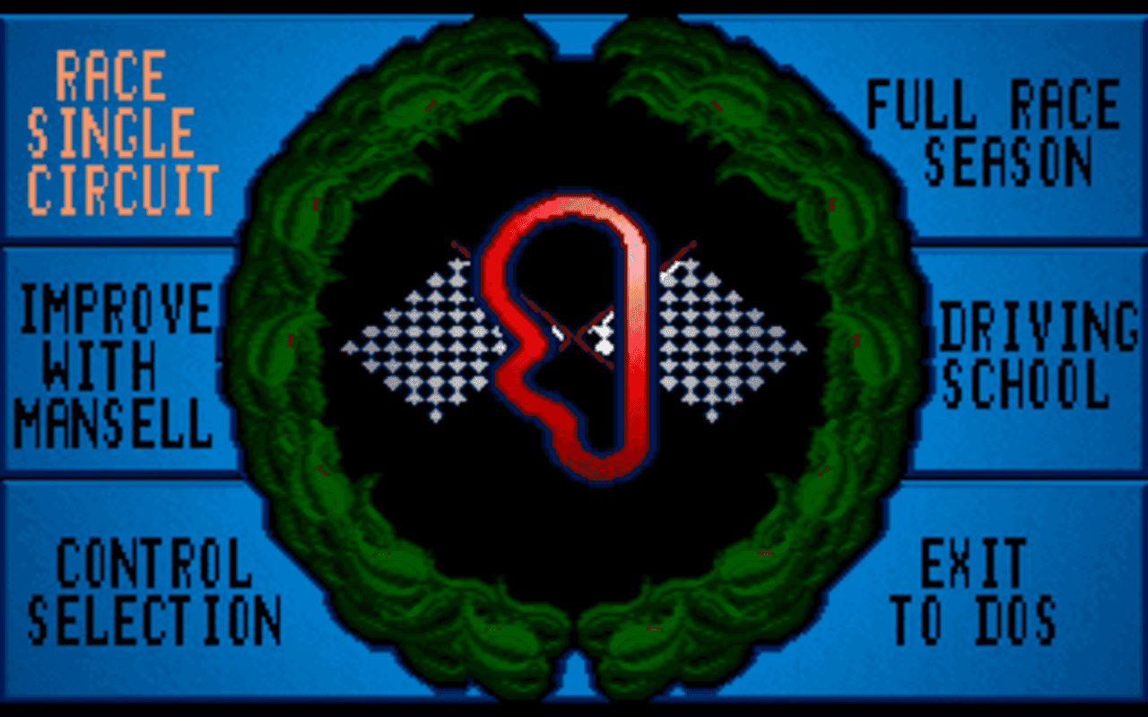 Gameplay screen of Nigel Mansell's World Championship Racing (3/4) Gameplay screen of Nigel Mansell's World Championship Racing (3/4)