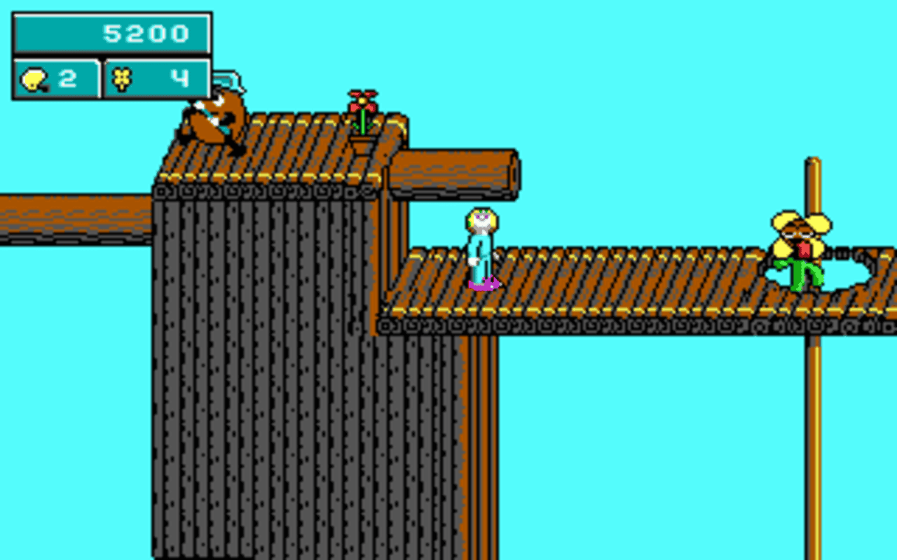 Gameplay screen of Commander Keen: Keen Dreams (3/8) Gameplay screen of Commander Keen: Keen Dreams (3/8)