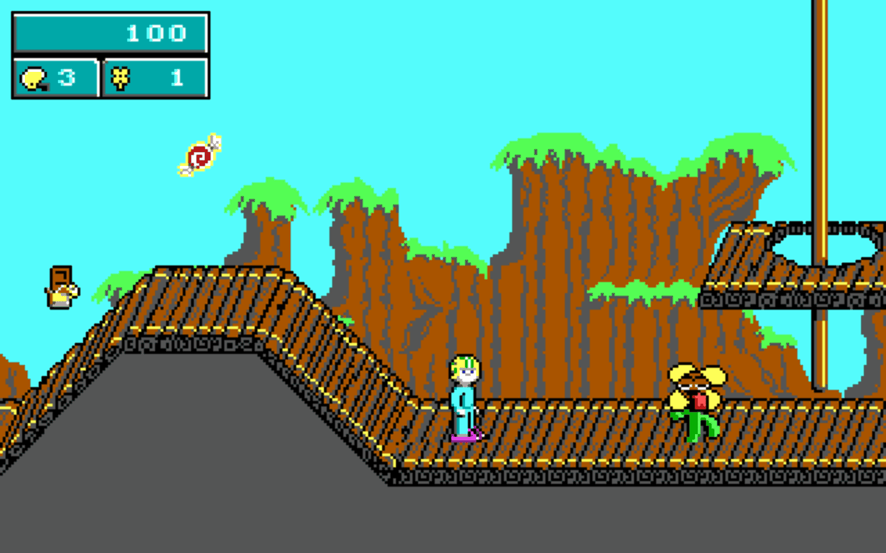 Gameplay screen of Commander Keen: Keen Dreams (2/8) Gameplay screen of Commander Keen: Keen Dreams (2/8)