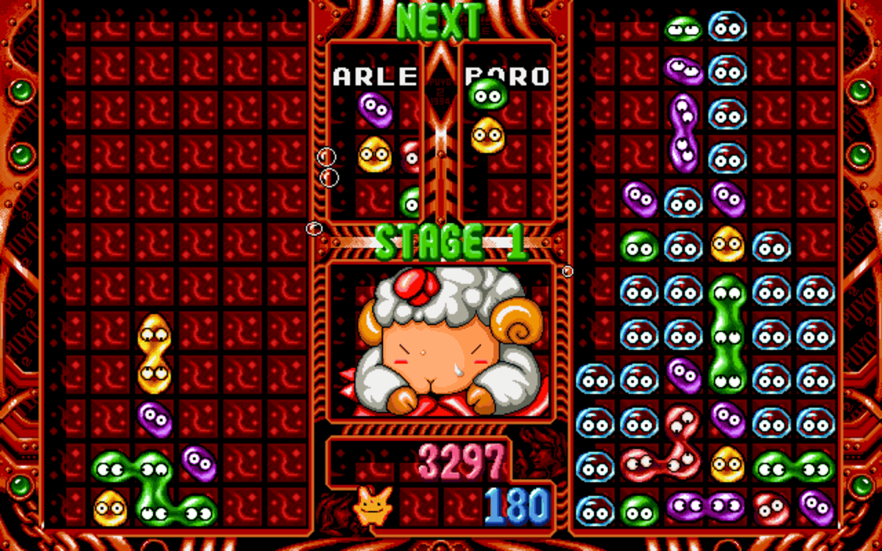 Gameplay screen of Puyo Puyo 2 (4/8) Gameplay screen of Puyo Puyo 2 (4/8)