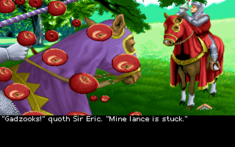 Gameplay screen of Eric the Unready (2/8) Gameplay screen of Eric the Unready (2/8)