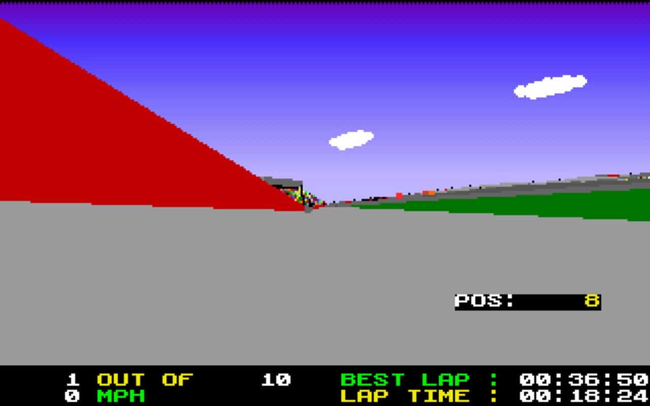 Gameplay screen of Days of Thunder (6/8) Gameplay screen of Days of Thunder (6/8)