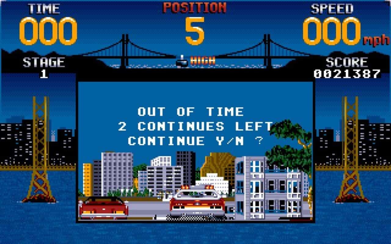 Gameplay screen of Cisco Heat: All American Police Car Race (7/8) Gameplay screen of Cisco Heat: All American Police Car Race (7/8)