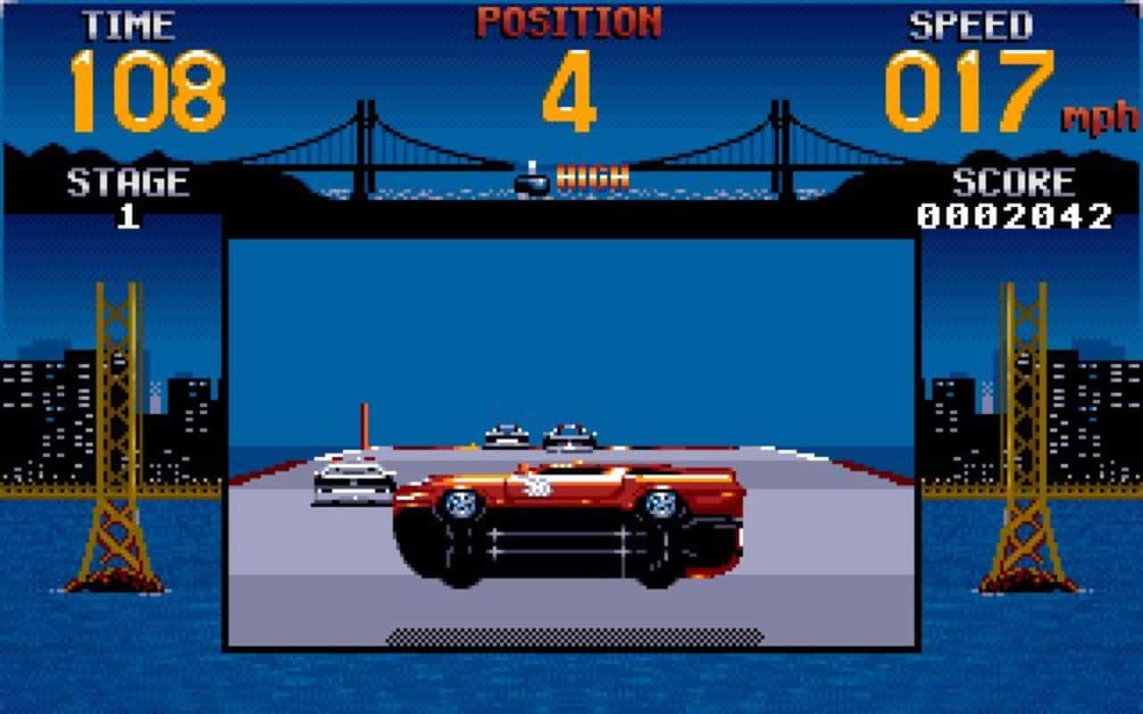 Gameplay screen of Cisco Heat: All American Police Car Race (3/8) Gameplay screen of Cisco Heat: All American Police Car Race (3/8)