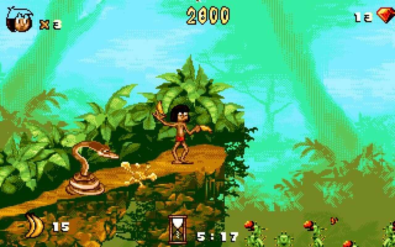 Gameplay screen of Disney's The Jungle Book (8/8) Gameplay screen of Disney's The Jungle Book (8/8)