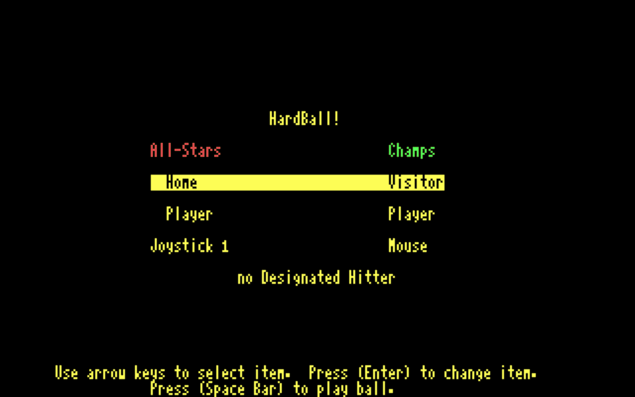 Gameplay screen of HardBall! (1/4) Gameplay screen of HardBall! (1/4)