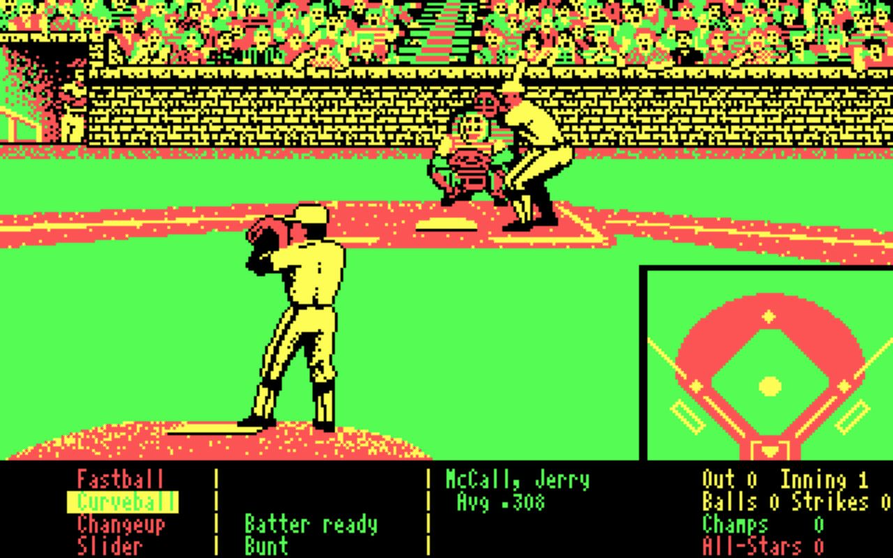 Gameplay screen of HardBall! (2/4) Gameplay screen of HardBall! (2/4)