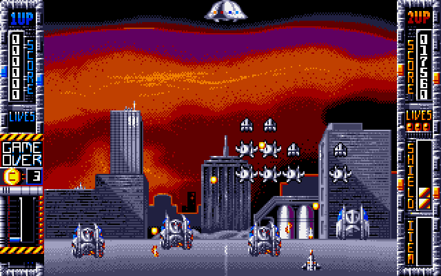 Gameplay screen of Taito's Super Space Invaders (6/8) Gameplay screen of Taito's Super Space Invaders (6/8)