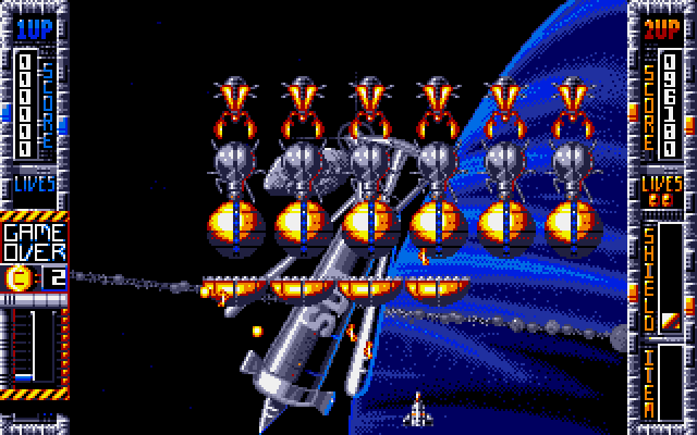 Gameplay screen of Taito's Super Space Invaders (4/8) Gameplay screen of Taito's Super Space Invaders (4/8)