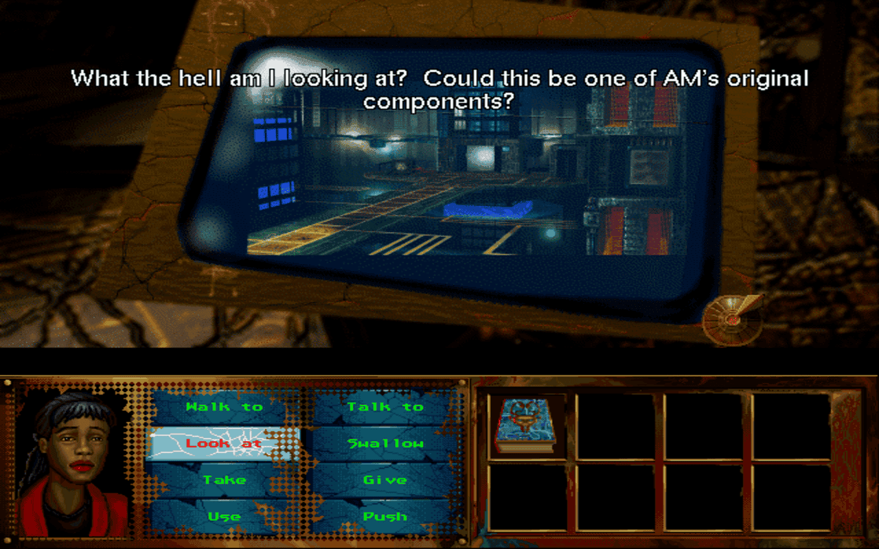 Gameplay screen of Harlan Ellison: I Have No Mouth, and I Must Scream (6/8) Gameplay screen of Harlan Ellison: I Have No Mouth, and I Must Scream (6/8)