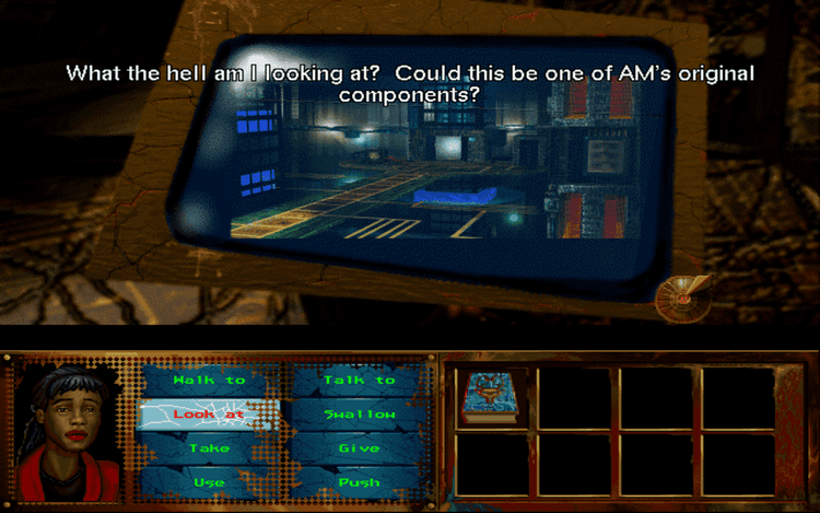 Gameplay screen of Harlan Ellison: I Have No Mouth, and I Must Scream (6/8) Gameplay screen of Harlan Ellison: I Have No Mouth, and I Must Scream (6/8)