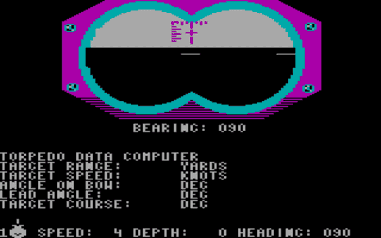 Gameplay screen of Silent Service (1/8) Gameplay screen of Silent Service (1/8)