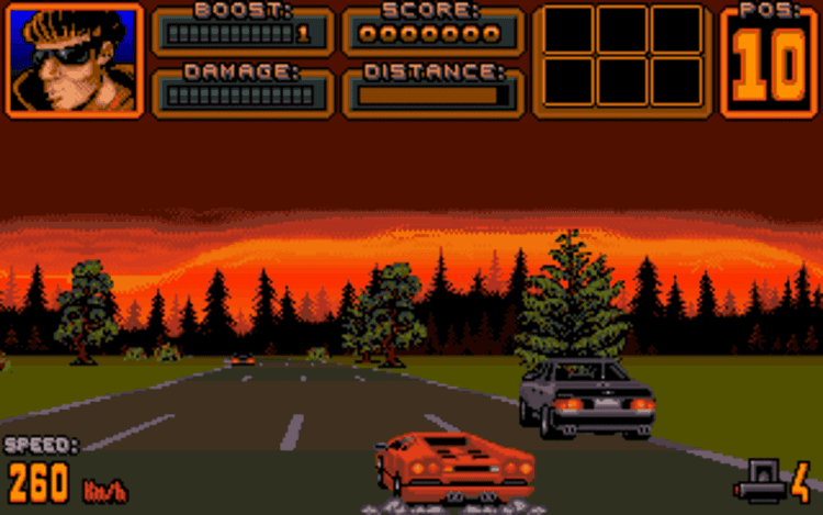 Gameplay screen of Lamborghini: American Challenge (4/8) Gameplay screen of Lamborghini: American Challenge (4/8)