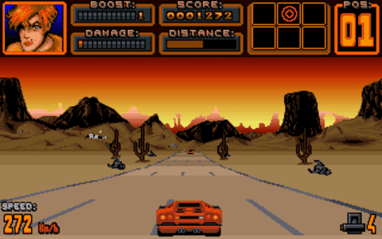 Gameplay screen of Lamborghini: American Challenge (5/8) Gameplay screen of Lamborghini: American Challenge (5/8)